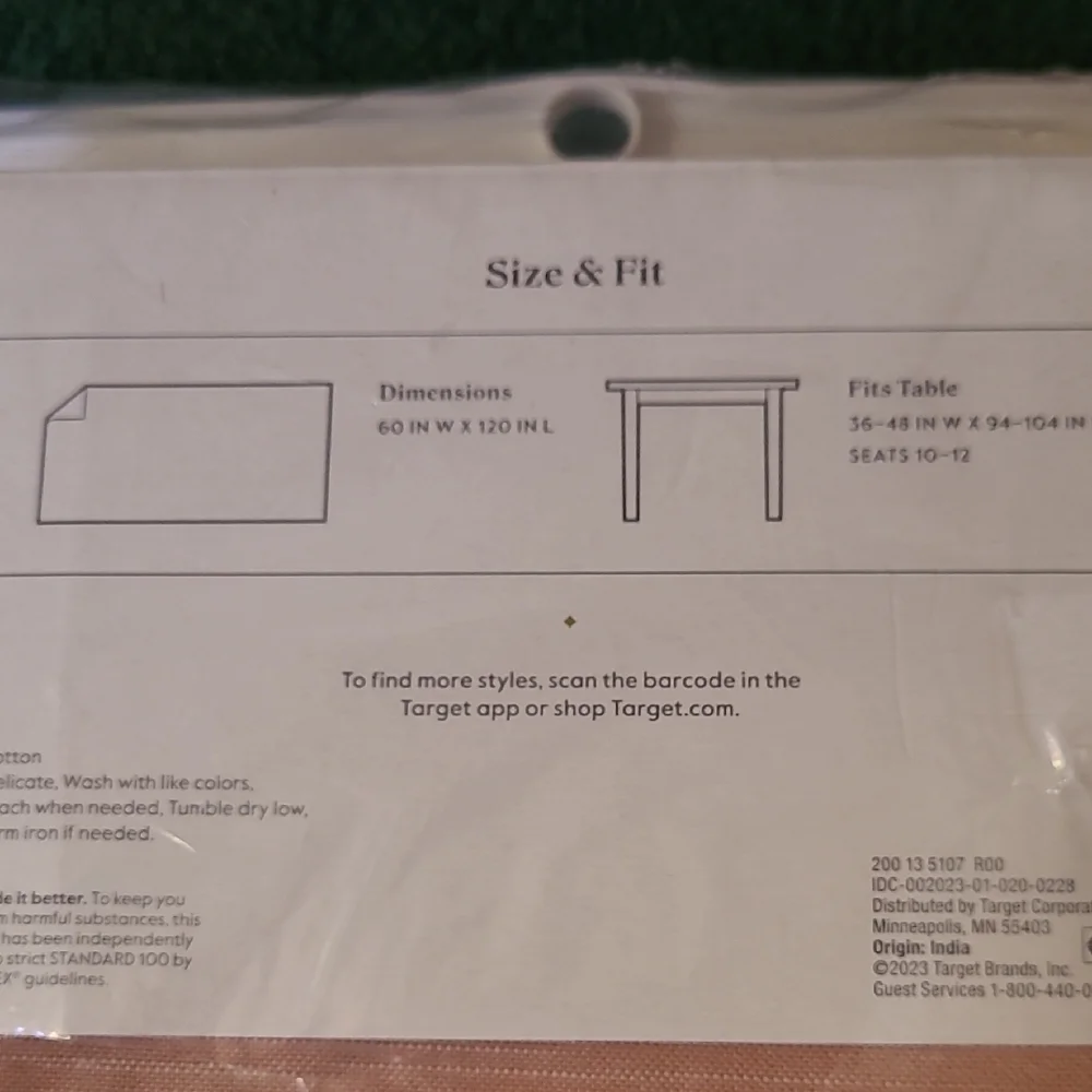 Target Threshold Blush Rectangular Tablecloth - Picture 2 of 3